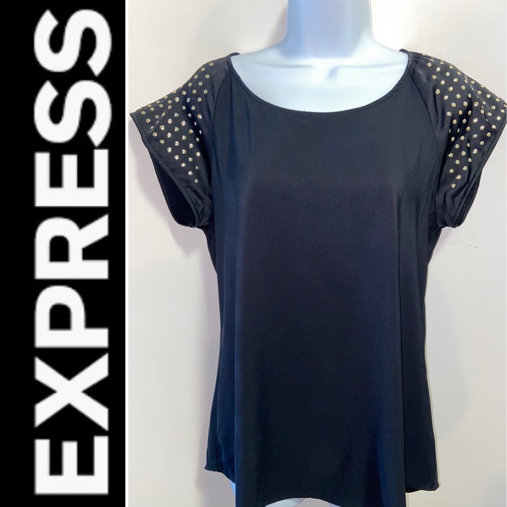 Express Studded Black Shirt Size Small